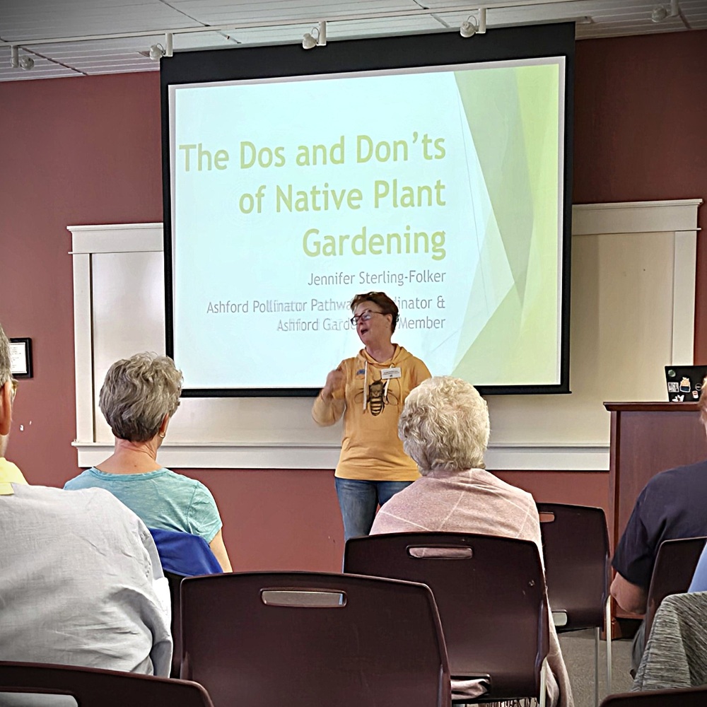 Ashford PP presented the “Dos and Don’ts of Native Plant Gardening” at the Willington&nbsp;Library
